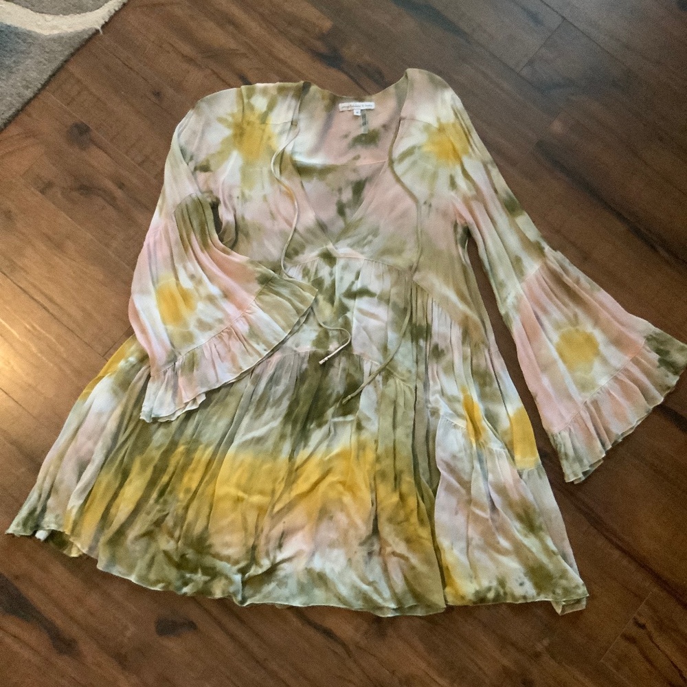 Tie Dyed, Sheer, Flowy Dress or Coverup